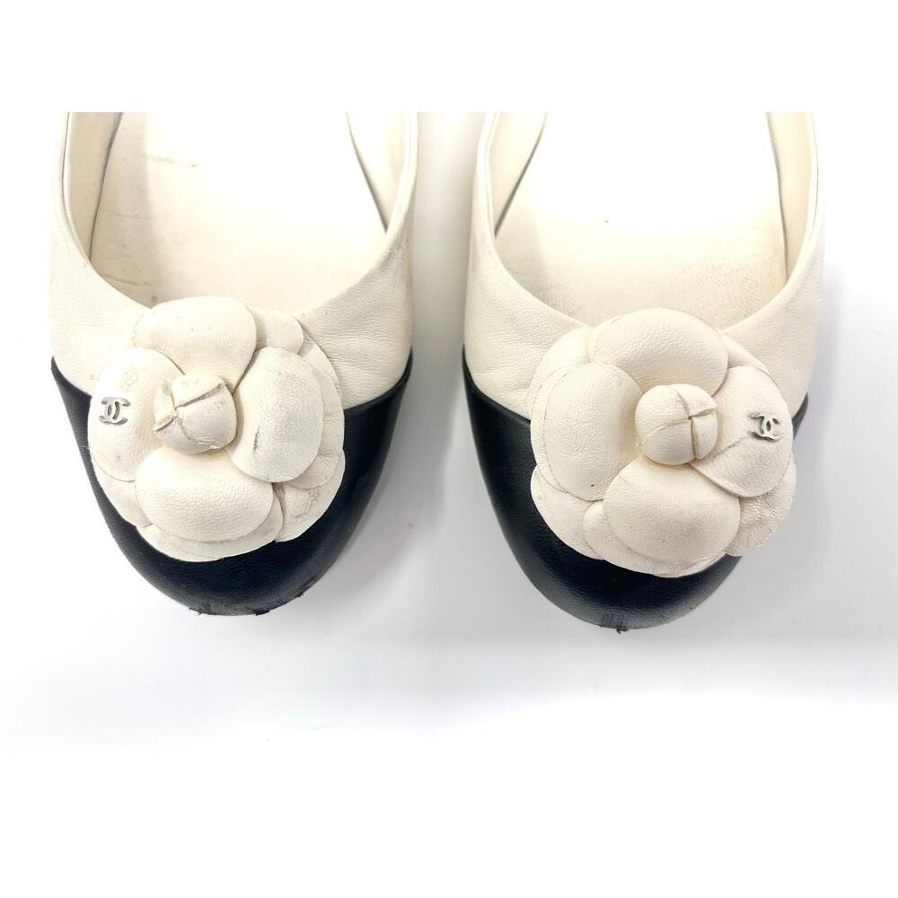 Chanel CC Camellia Flower Leather Ballet Flats EU 39 - Picture 3 of 9